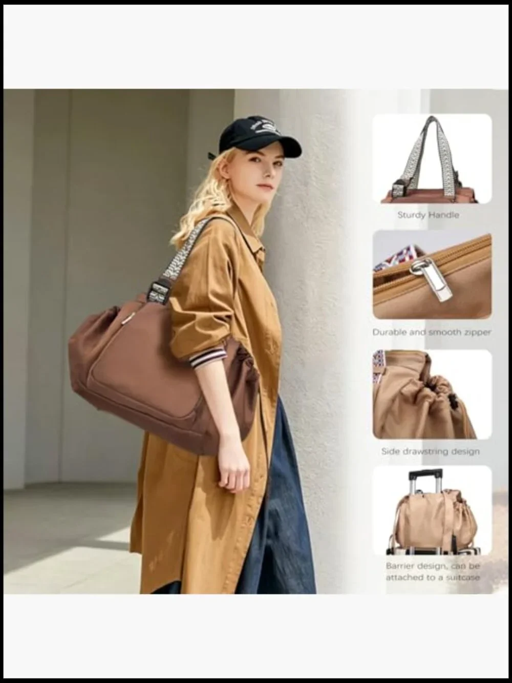 Convertible Backpack Tote 15 Pockets Large Capacity Under Seat Carry On Work